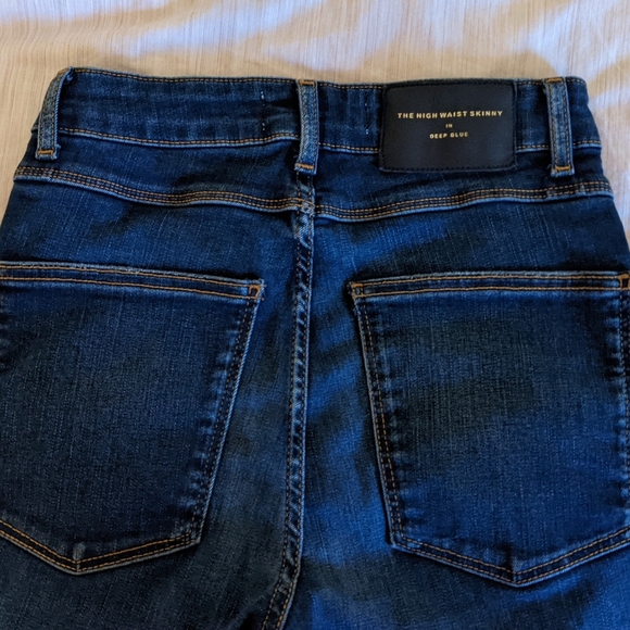 ZARA high waisted skinny jeans, deep blue - Picture 5 of 6